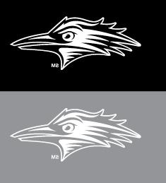 MSU Roadrunner Symbol - Approved Reverse Color Options - One Color (Approved)